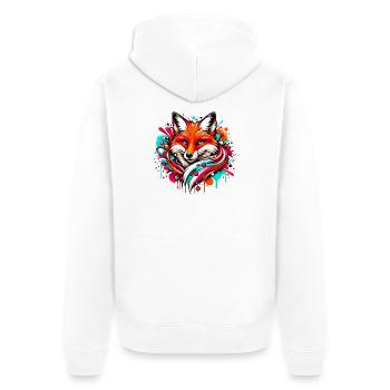 Renard - Veste à capuche bio Premium Unisexe - blanc - Dos - Thijin (182cm)