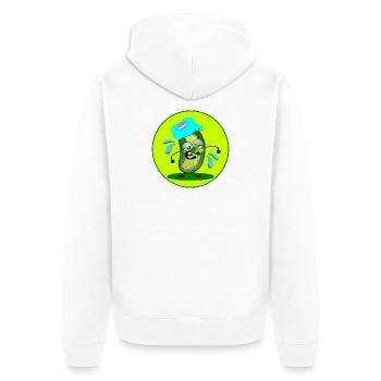 SUMMER SWEAT HEAT CUCUMBER - Unisex Premium Organic Zip Hoodie - white - Back - Thijin (182cm)