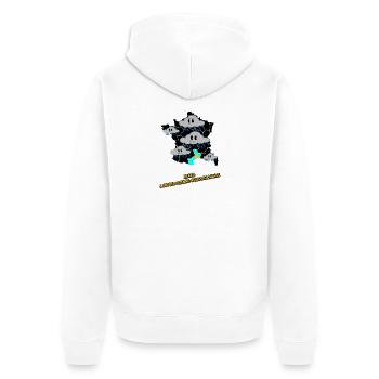 Languedoc Wetter - Roussillonnaise - Unisex Premium Bio Zip Hoodie - Weiß - Hinten - Thijin (182cm)