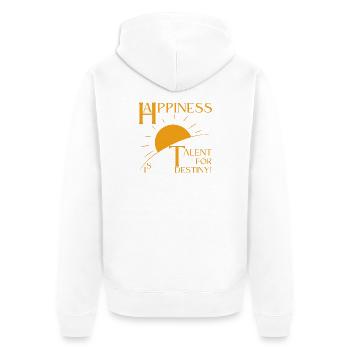Bonheur - Veste à capuche bio Premium Unisexe - blanc - Dos - Thijin (182cm)