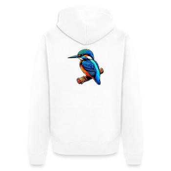 Martin-pêcheur - Veste à capuche bio Premium Unisexe - blanc - Dos - Thijin (182cm)