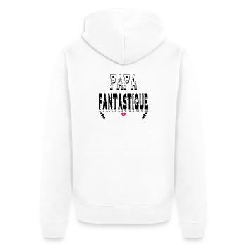 Papa Fantastique - Veste à capuche bio Premium Unisexe - blanc - Dos - Thijin (182cm)