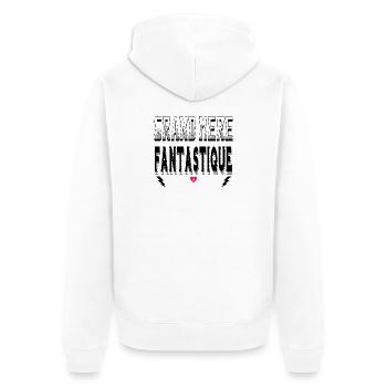 Grand Mère Fantastique - Veste à capuche bio Premium Unisexe - blanc - Dos - Thijin (182cm)