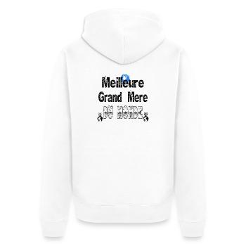 Meilleure Grand Mère du Monde - Veste à capuche bio Premium Unisexe - blanc - Dos - Thijin (182cm)