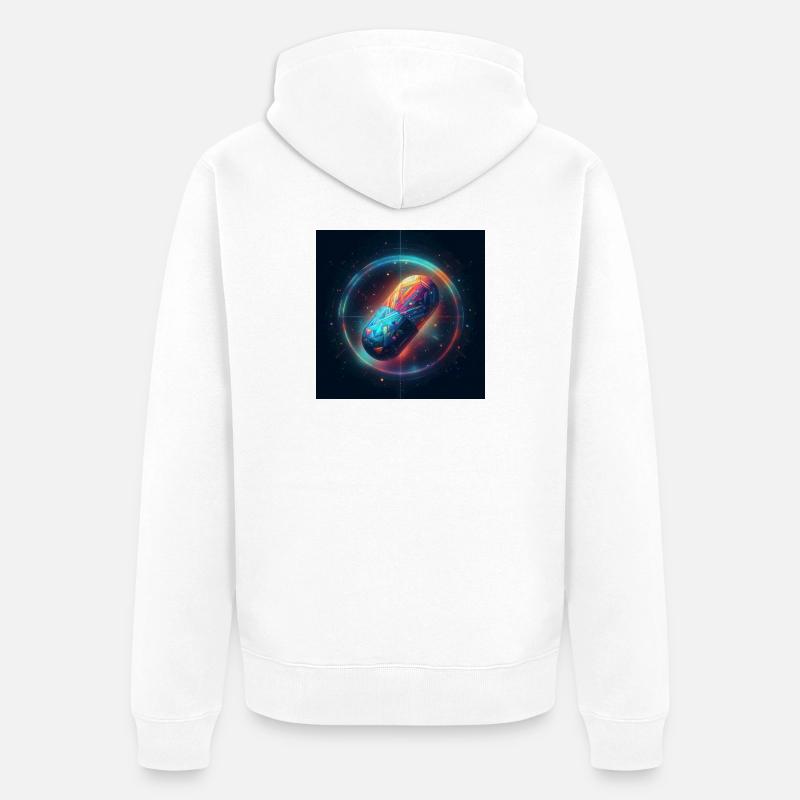 Pilule 1 - Veste à capuche bio Premium Unisexe - blanc
