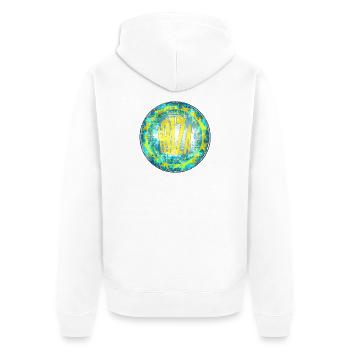 Ibiza Retro Vintage Design - Unisex Premium Organic Zip Hoodie - white - Back - Thijin (182cm)