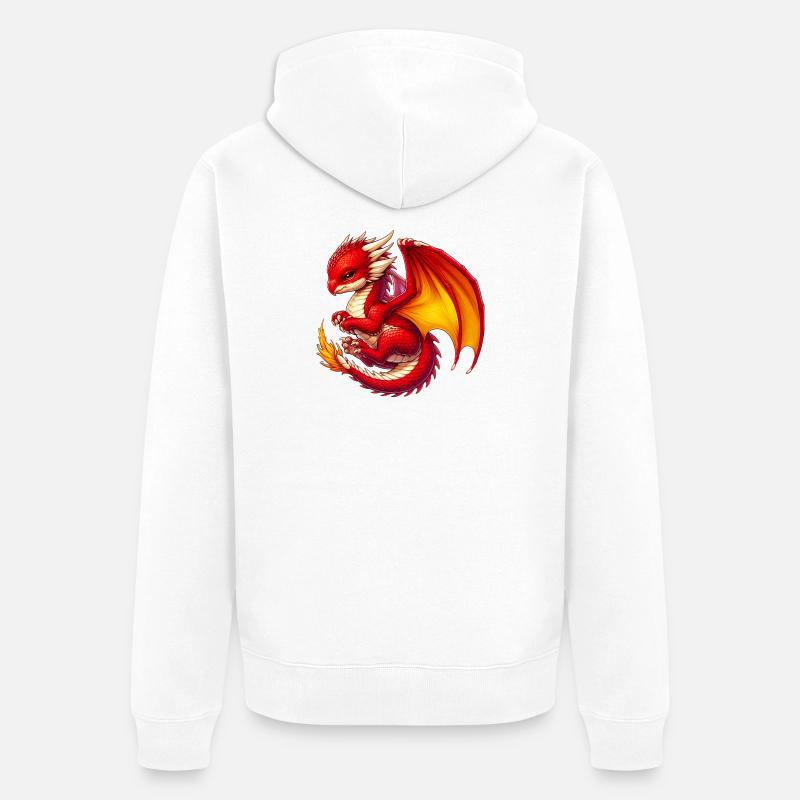 Dragon - Veste à capuche bio Premium Unisexe - blanc