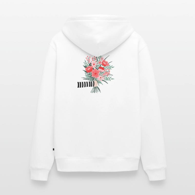 Dites simplement merci - une chère salutation aux fleurs Veste à capuche bio Premium Unisexe