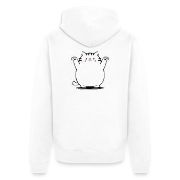 Chat mignon - Veste à capuche bio Premium Unisexe - blanc - Dos - Thijin (182cm)
