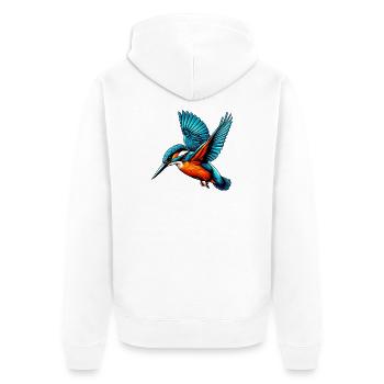Martin-pêcheur - Veste à capuche bio Premium Unisexe - blanc - Dos - Thijin (182cm)