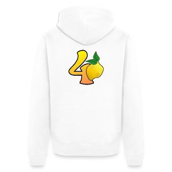 40. Geburtstag - Vierzig - Zitronen - Unisex Premium Bio Zip Hoodie - Weiß - Hinten - Thijin (182cm)