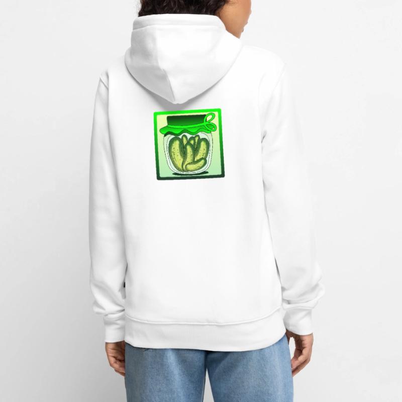 CORNICHONS, CORNICHONS, SALADE DE CONCOMBRE, CONCOMBRE Veste à capuche bio Premium Unisexe