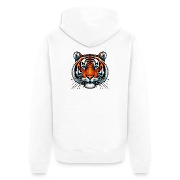 Tigre - Veste à capuche bio Premium Unisexe - blanc - Dos - Thijin (182cm)