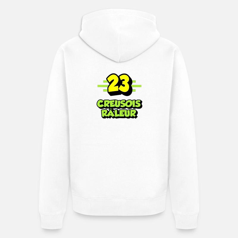 Klagende Creuse - Unisex Premium Bio Zip Hoodie - Weiß