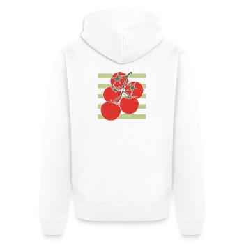 Tomato Girl Summer Tomaten Süden Italien - Unisex Premium Bio Zip Hoodie - Weiß - Hinten - Thijin (182cm)