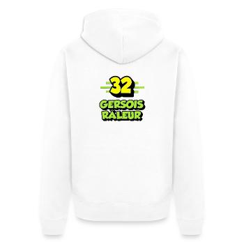 Gersois râleur - Veste à capuche bio Premium Unisexe - blanc - Dos - Thijin (182cm)