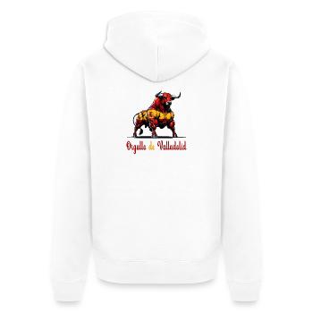 La fierté du design du drapeau de Valladolid - Veste à capuche bio Premium Unisexe - blanc - Dos - Thijin (182cm)