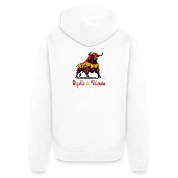 Le design du drapeau de la Fierté de Valence - Veste à capuche bio Premium Unisexe - blanc - Dos - Thijin (182cm)