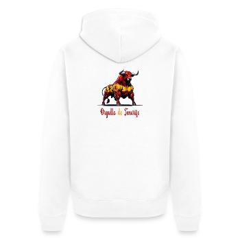 Design du drapeau Pride Tenerife - Veste à capuche bio Premium Unisexe - blanc - Dos - Thijin (182cm)