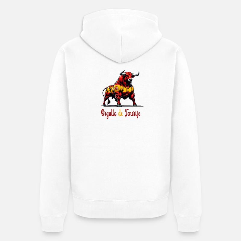 Design du drapeau Pride Tenerife - Veste à capuche bio Premium Unisexe - blanc
