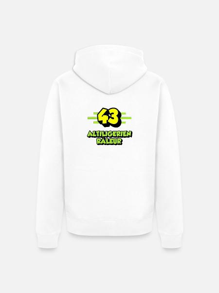 Altiligérien râleur - Veste à capuche bio Premium Unisexe - blanc