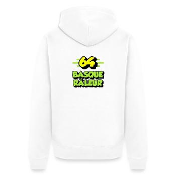 basque râleur - Veste à capuche bio Premium Unisexe - blanc - Dos - Thijin (182cm)