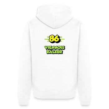 Klagende Wiener - Unisex Premium Bio Zip Hoodie - Weiß - Hinten - Thijin (182cm)