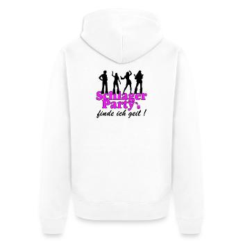 Schlager Party, Schlager Musik, je trouve ça cool - Veste à capuche bio Premium Unisexe - blanc - Dos - Thijin (182cm)