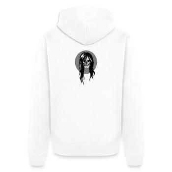 tête de mort féminine - Veste à capuche bio Premium Unisexe - blanc - Dos - Thijin (182cm)