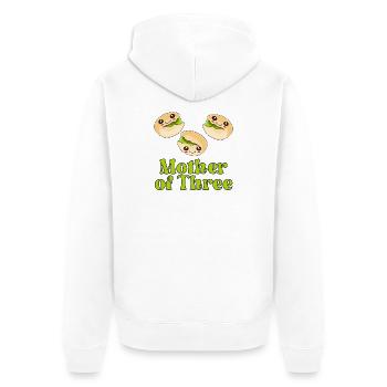 MUTTER VON DREI KINDERN - PISTACHIO KIDS - Unisex Premium Bio Zip Hoodie - Weiß - Hinten - Thijin (182cm)