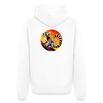 Lémurien - Veste à capuche bio Premium Unisexe - blanc - Dos - Thijin (182cm)
