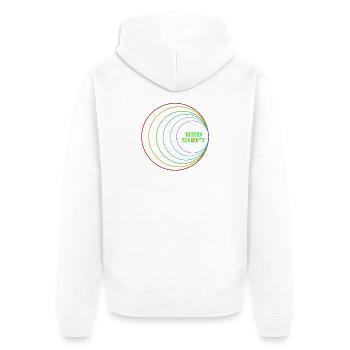 Rote Verschiebung - Unisex Premium Bio Zip Hoodie - Weiß - Hinten - Thijin (182cm)