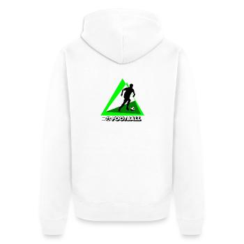 Football - Unisex Premium Organic Zip Hoodie - white - Back - Thijin (182cm)