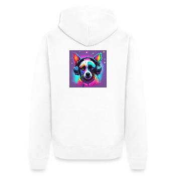 Cute Dog - Unisex Premium Bio Zip Hoodie - Weiß - Hinten - Thijin (182cm)