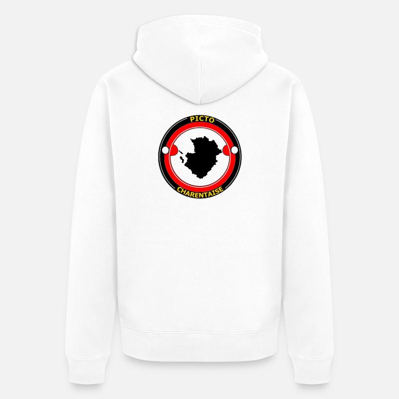 Piktogramm Charentaise - Unisex Premium Bio Zip Hoodie - Weiß