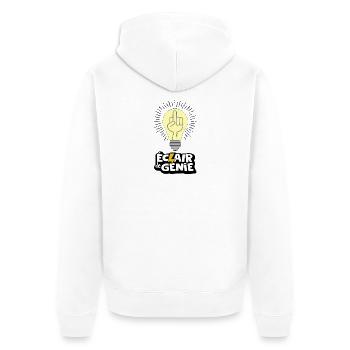 Flash of genius - Unisex Premium Organic Zip Hoodie - white - Back - Thijin (182cm)