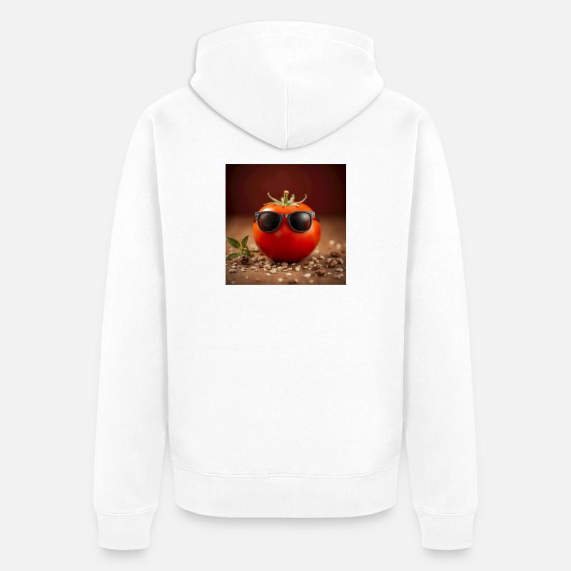 Tomate stylée - Veste à capuche bio Premium Unisexe - blanc
