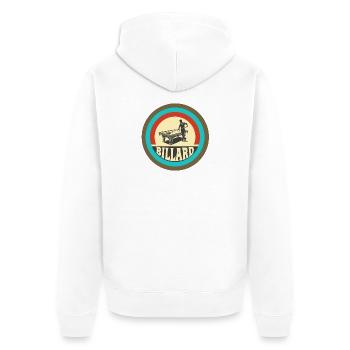Billard au design vintage - Veste à capuche bio Premium Unisexe - blanc - Dos - Thijin (182cm)