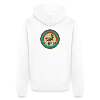 Billard au design vintage - Veste à capuche bio Premium Unisexe - blanc - Dos - Thijin (182cm)