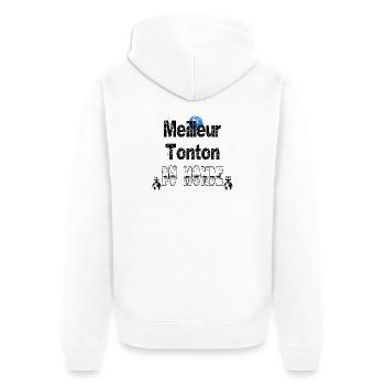 Meilleur Tonton du Monde - Veste à capuche bio Premium Unisexe - blanc - Dos - Thijin (182cm)