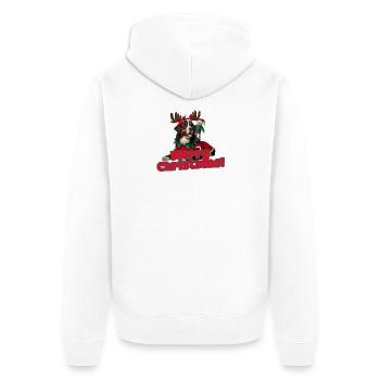 Bouvier Bernois de Noël - Veste à capuche bio Premium Unisexe - blanc - Dos - Thijin (182cm)