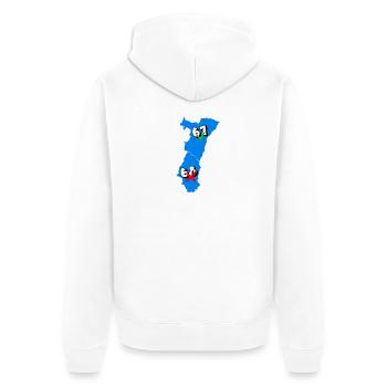 Région Alsace - Veste à capuche bio Premium Unisexe - blanc - Dos - Thijin (182cm)
