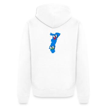 Région Alsace - Veste à capuche bio Premium Unisexe - blanc - Dos - Thijin (182cm)