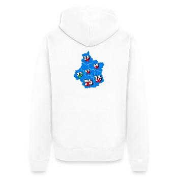Région centre - Veste à capuche bio Premium Unisexe - blanc - Dos - Thijin (182cm)