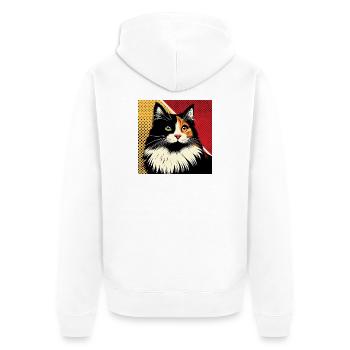 Catégorie 1 2 - Veste à capuche bio Premium Unisexe - blanc - Dos - Thijin (182cm)