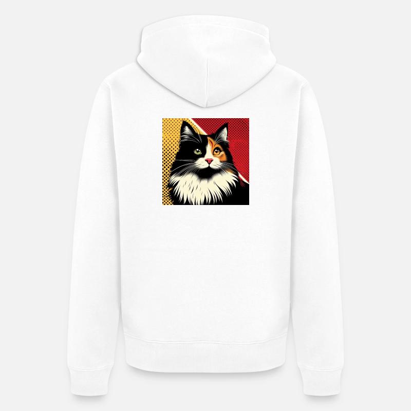 Catégorie 1 2 - Veste à capuche bio Premium Unisexe - blanc