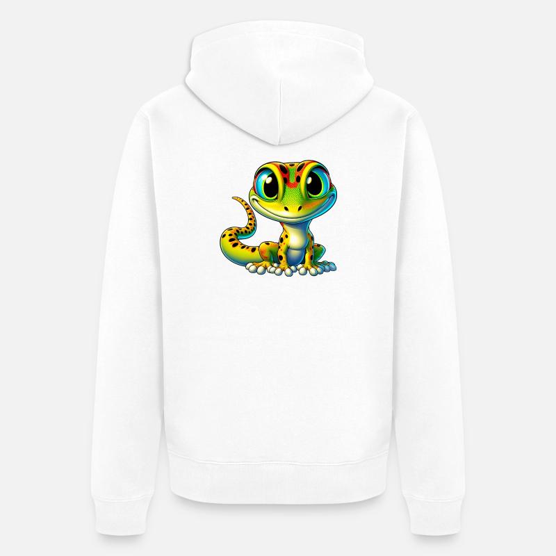 Gecko - Veste à capuche bio Premium Unisexe - blanc