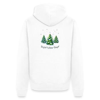 Joyful Winter Days – Christmas Trees, Snow & Stars - Unisex Premium Organic Zip Hoodie - white - Back - Thijin (182cm)