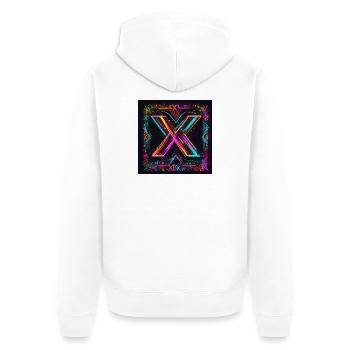 Xmas newStile - Unisex Premium Bio Zip Hoodie - Weiß - Hinten - Thijin (182cm)