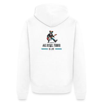 Jack Russell Terrier, c'est la vie - Veste à capuche bio Premium Unisexe - blanc - Dos - Thijin (182cm)
